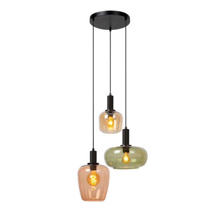 Lucide ILONA - Suspension - 3xE27 - Noir