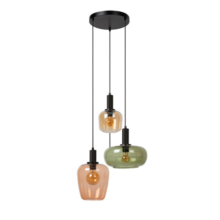 Lucide ILONA - Suspension - 3xE27 - Noir