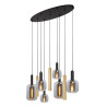 Lucide JOANET - Suspension - 4xE27 & 3xGU10 - Laiton