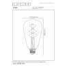 Lucide ST64 - Ampoule filament - Ø 6,4 cm - LED Dim. - E27 - 1x4,9W 2200K - Ambre