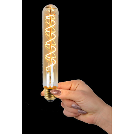 Lucide T32 - Ampoule filament - Ø 3,2 cm - LED Dim. - E27 - 1x4,9W 2200K - Ambre - H 20 cm