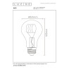 Lucide A60 - Ampoule filament - Ø 6 cm - LED Dim. - E27 - 1x4,9W 2200K - Ambre