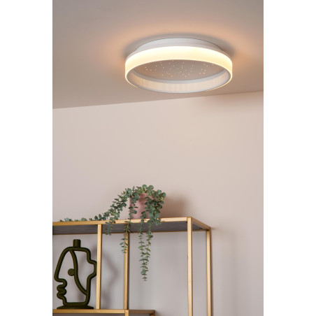 Lucide ESTREJA - Plafonnier - Ø 40 cm - LED 3 StepDim - CCT - 2500K/3000K - Blanc