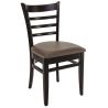 Coussin d'assise pour chaise PUB & BROOKLYN (Structure non incluse) d'intérieur - Bois, similicuir PU cappuccino