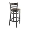 Coussin d'assise pour chaise PUB & BROOKLYN (Structure non incluse) d'intérieur - Bois, similicuir PU cappuccino