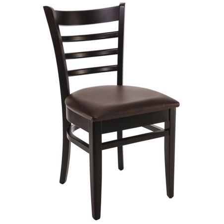 Coussin d'assise pour chaise PUB & BROOKLYN (Structure non incluse) d'intérieur - Bois, similicuir PU chocolat