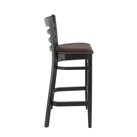 Coussin d'assise pour chaise PUB & BROOKLYN (Structure non incluse) d'intérieur - Bois, similicuir PU chocolat