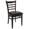 Coussin d'assise pour chaise PUB & BROOKLYN (Structure non incluse) d'intérieur - Bois, similicuir PU noir