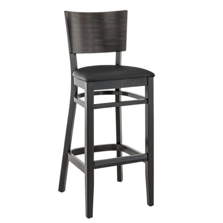 Coussin d'assise pour chaise PUB & BROOKLYN (Structure non incluse) d'intérieur - Bois, similicuir PU noir