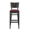 Structure pour tabouret BROOKLYN BST (Coussin d'assise non inclus) d'intérieur - Bois teinte wengé