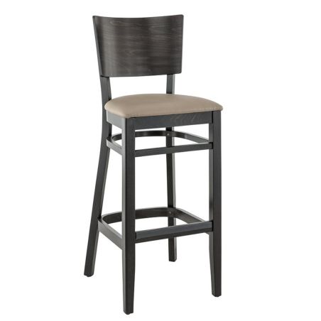 Structure pour tabouret BROOKLYN BST (Coussin d'assise non inclus) d'intérieur - Bois teinte wengé