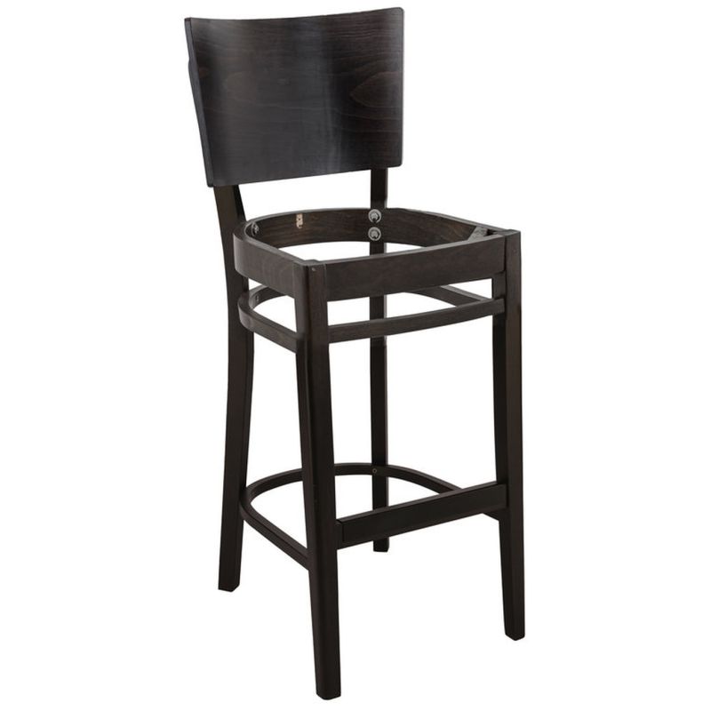 Structure pour tabouret BROOKLYN BST (Coussin d'assise non inclus) d'intérieur - Bois teinte wengé