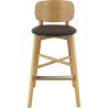 Coussin d'assise pour chaise DIMITRI (Structure non incluse) d'intérieur - Bois, similicuir PU noir
