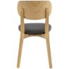 Coussin d'assise pour chaise DIMITRI (Structure non incluse) d'intérieur - Bois, similicuir PU noir