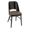 Structure pour chaise BUDAPEST II (Coussin d'assise non inclus) d'intérieur - Bois teinte wengé