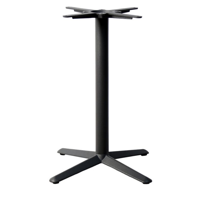 Pied de table de restaurant GALLIA 4 XL H73 d'intérieur - Fonte d'acier, noir