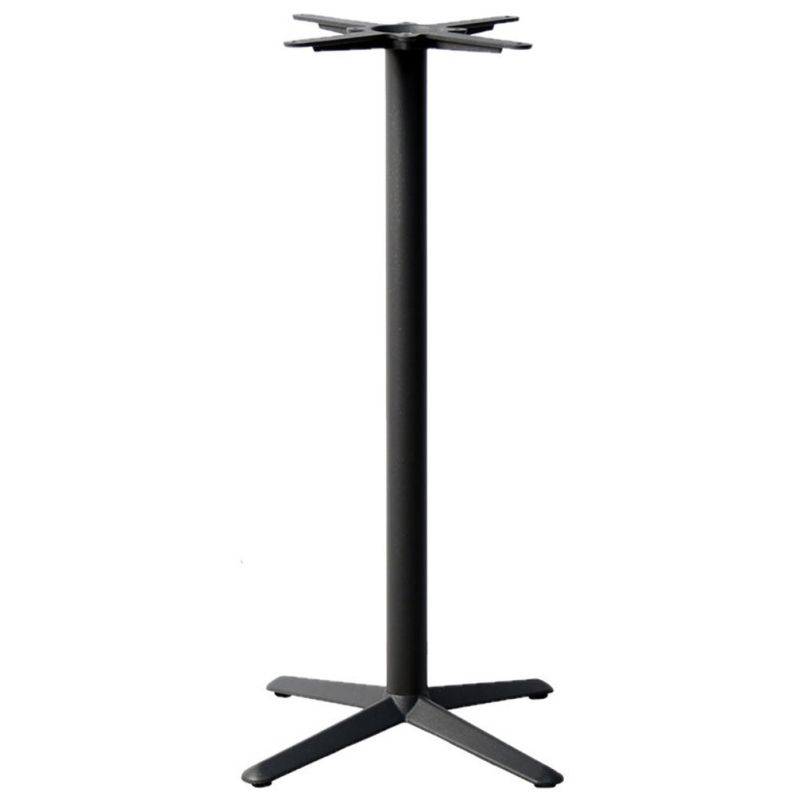 Pied de table de restaurant GALLIA 4 BAR H108 d'intérieur - Fonte d'acier, noir