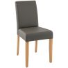 Chaise de restaurant CLINTON H50 d'intérieur - Bois naturel, similicuir PU elephant