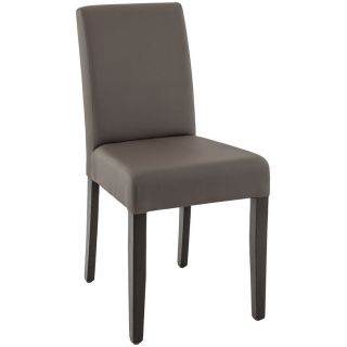 Chaise de restaurant CLINTON H50 d'intérieur - Bois teinte wengé, similicuir PU pepper