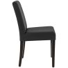 Chaise de restaurant CLINTON H50 d'intérieur - Bois teinte wengé, similicuir PU noir