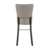 Tabouret de bar FLORIANE BST II H78 d'intérieur - Bois teinte wengé, PU - métal taupe