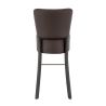 Tabouret de bar FLORIANE BST II H78 d'intérieur - Bois teinte wengé, PU - métal chocolat