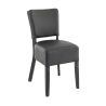 Chaise de restaurant FLORIANE II H50 d'intérieur - Bois teinte wengé, similicuir PU noir
