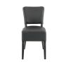Chaise de restaurant FLORIANE II H50 d'intérieur - Bois teinte wengé, similicuir PU noir