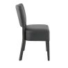 Chaise de restaurant FLORIANE II H50 d'intérieur - Bois teinte wengé, similicuir PU noir