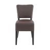 Chaise de restaurant FLORIANE II H50 d'intérieur - Bois teinte wengé, similicuir PU chocolat