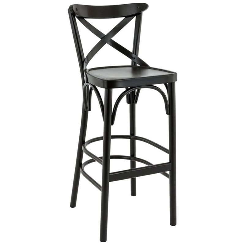 Tabouret de bar SOFIA BST H76 d'intérieur - Bois noir