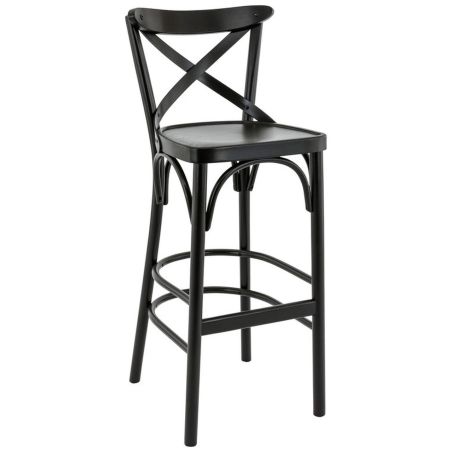 Tabouret de bar SOFIA BST H76 d'intérieur - Bois noir