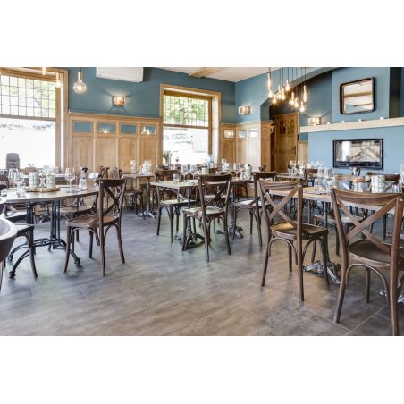 Chaise bistro SOFIA H47 d'intérieur - Bois noir