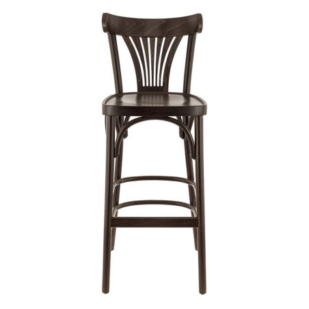 Tabouret de bar PALMA BST H75 d'intérieur - Bois brun foncé