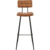 Tabouret de bar MAURICE BST H79 d'intérieur - Métal noir, PU - bois cognac