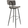 Tabouret de bar MAURICE BST H79 d'intérieur - Métal noir, PU - bois anthracite