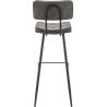 Tabouret de bar MAURICE BST H79 d'intérieur - Métal noir, PU - bois anthracite