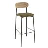 Coussin d'assise pour chaise RALPH (Structure non incluse) d'intérieur - Bois, tissu 96% PES 4% ny olive