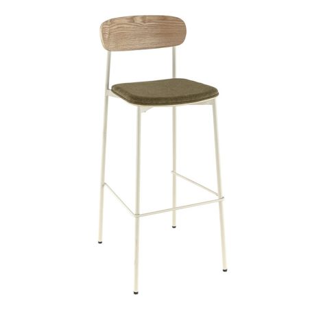 Coussin d'assise pour chaise RALPH (Structure non incluse) d'intérieur - Bois, tissu 96% PES 4% ny olive