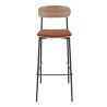 Coussin d'assise pour chaise RALPH (Structure non incluse) d'intérieur - Bois, tissu 96% PES 4% ny orange