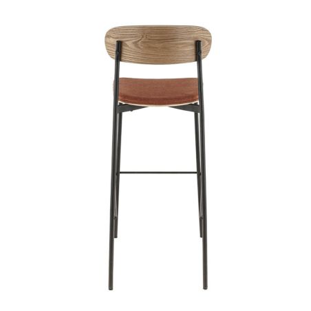 Coussin d'assise pour chaise RALPH (Structure non incluse) d'intérieur - Bois, tissu 96% PES 4% ny orange