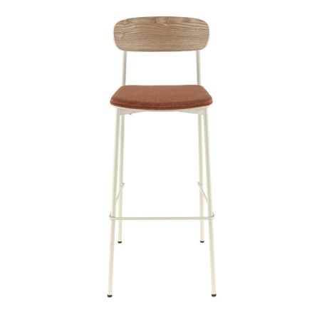 Coussin d'assise pour chaise RALPH (Structure non incluse) d'intérieur - Bois, tissu 96% PES 4% ny orange
