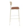 Coussin d'assise pour chaise RALPH (Structure non incluse) d'intérieur - Bois, tissu 96% PES 4% ny orange