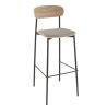 Coussin d'assise pour chaise RALPH (Structure non incluse) d'intérieur - Bois, tissu 96% PES 4% ny beige