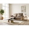 Canapé 3 places en tissu bicolore 206 cm SUSY 2 avec 2 relax électriques