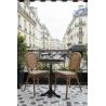 Plateau de table de restaurant BLACK SIYAH Ø60 30mm d'extérieur - Bois, résine synthétique - laiton