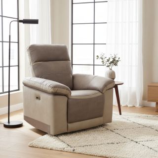 Fauteuil relax électrique SUSY 2 en tissu bicolore avec port USB