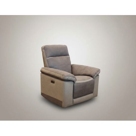 Fauteuil relax électrique SUSY 2 en tissu bicolore avec port USB