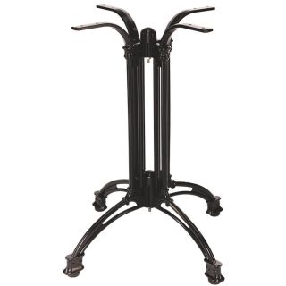 Pied de table de restaurant EMPIRE 4 H70 d'extérieur - Aluminium forgé, noir