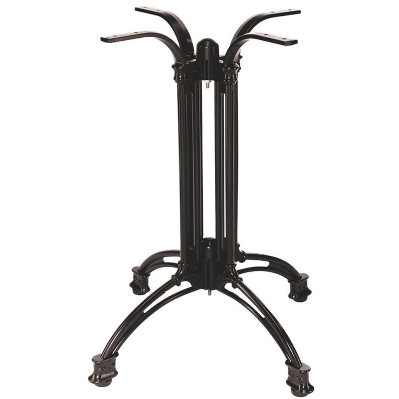 Pied de table de restaurant EMPIRE 4 H70 d'extérieur - Aluminium forgé, noir
